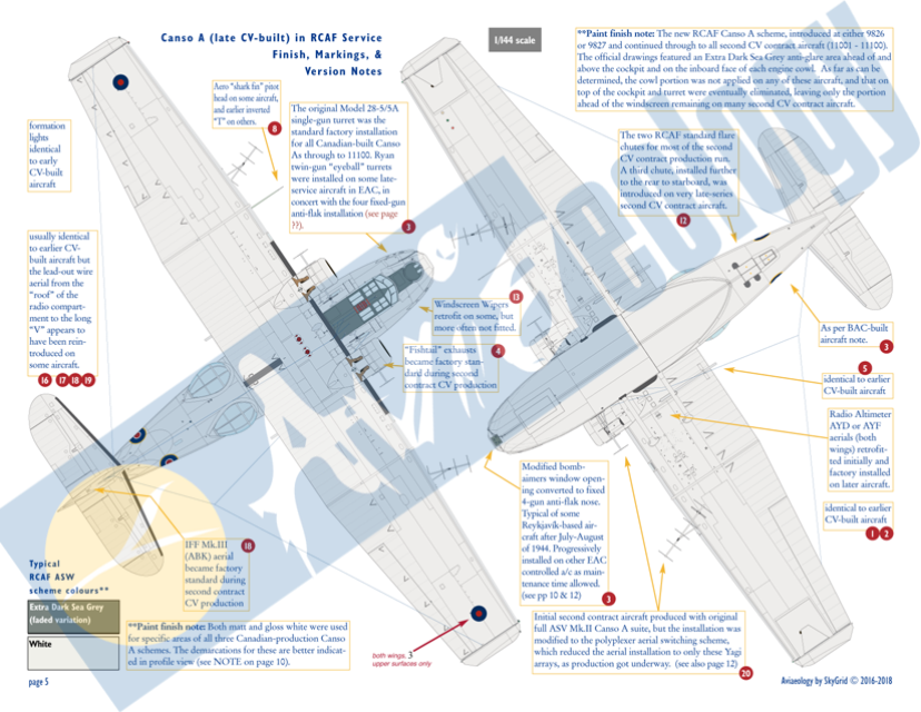 BR RCAF Canso A PBY-5A Sqn – 1/72 scale Decals 'n Docs sub-killers of 162 